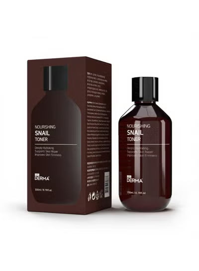 101 Derma Nourishing Snail Toner 200ml – Deeply Hydrating Facial Toner with Snail Mucin, Supports Skin Repair & Elasticity, Improves Skin Firmness & Texture